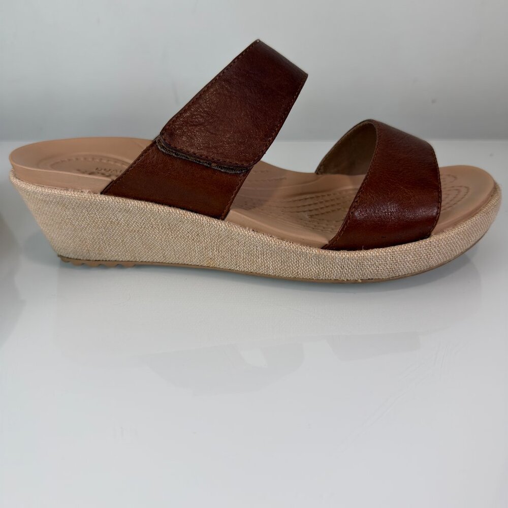 Crocs A-Leigh 2-Strap Mini Wedge Sandal Womens Size 8 - Picture 10 of 14